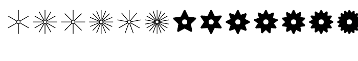 Acta Symbols Stars Font LOWERCASE