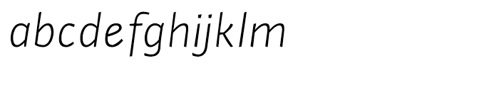 Actium Light Italic Font LOWERCASE