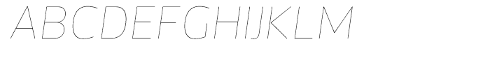 Acto Hairline Italic Font UPPERCASE