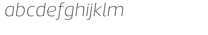 Acto Thin Italic Font LOWERCASE