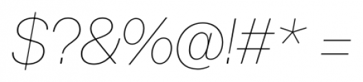 Acronym Thin Italic Font OTHER CHARS