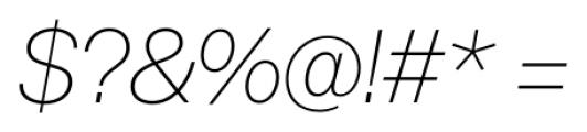 Acronym Ultralight Italic Font OTHER CHARS