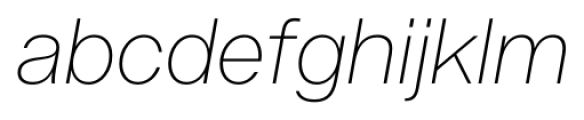 Acronym Ultralight Italic Font LOWERCASE