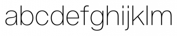 Acronym Ultralight Font LOWERCASE