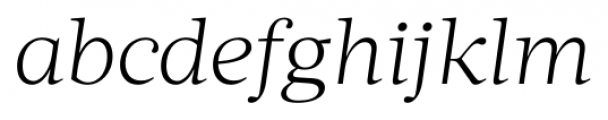 Acta Light Italic Font LOWERCASE