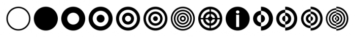 Acta Symbols Circles Font LOWERCASE