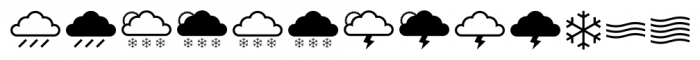 Acta Symbols Weather Font UPPERCASE