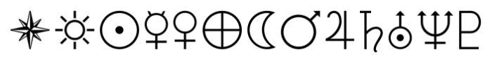 Acta Symbols Weather Font LOWERCASE