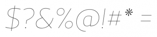 Acto Hairline Italic Font OTHER CHARS