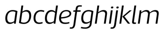Acto Light Italic Font LOWERCASE