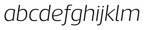 Acto UltraLight Italic Font LOWERCASE