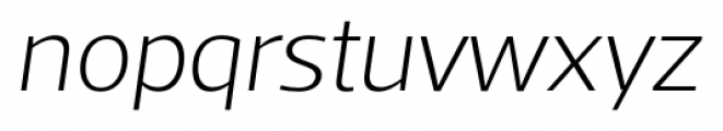 Acto UltraLight Italic Font LOWERCASE