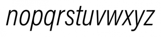 Acumin Pro Condensed Light Italic Font LOWERCASE
