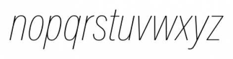 Acumin Pro Condensed Thin Italic Font LOWERCASE