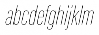 Acumin Pro Extra Condensed Thin Italic Font LOWERCASE