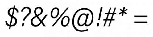 Acumin Pro Semi Condensed Light Italic Font OTHER CHARS