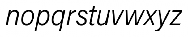 Acumin Pro Semi Condensed Light Italic Font LOWERCASE