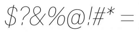Acumin Pro Semi Condensed Thin Italic Font OTHER CHARS