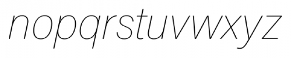 Acumin Pro Semi Condensed Thin Italic Font LOWERCASE