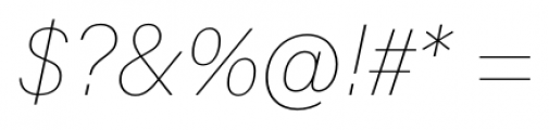 Acumin Pro Thin Italic Font OTHER CHARS