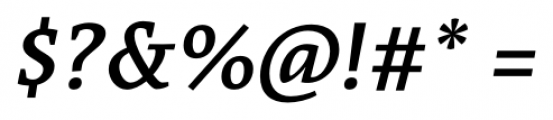 Acuta Medium Italic Font OTHER CHARS