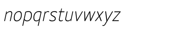 AC Texto Pro Thin Italic Font LOWERCASE