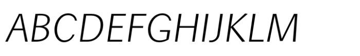 Academica Sans Light Italic Font UPPERCASE