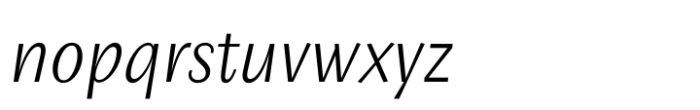 Academica Sans Light Italic Font LOWERCASE