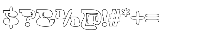Acaphy Outline Font OTHER CHARS