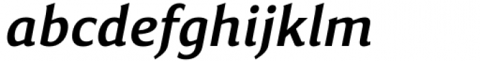 Accia Flare Semi Bold Italic Font LOWERCASE