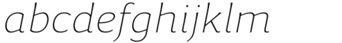Accia Flare Thin Italic Font LOWERCASE