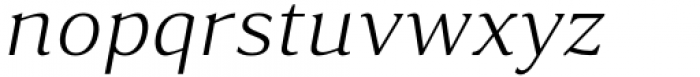 Accia Moderato Light Italic Font LOWERCASE