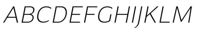 Accia Sans Extra Light Italic Font UPPERCASE