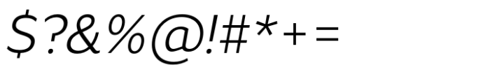 Accia Sans Light Italic Font OTHER CHARS