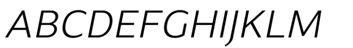 Accia Sans Light Italic Font UPPERCASE