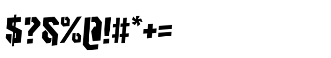 Accino 003 Black Stencil Font OTHER CHARS