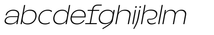 Accio Extralight Italic Font LOWERCASE