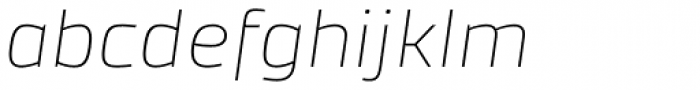 Accura Thin Italic Font LOWERCASE