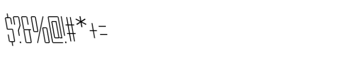 Ace Compressed Thin Left Font OTHER CHARS