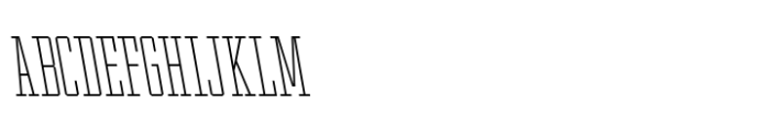 Ace Compressed Thin Left Font UPPERCASE