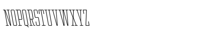 Ace Compressed Thin Left Font UPPERCASE