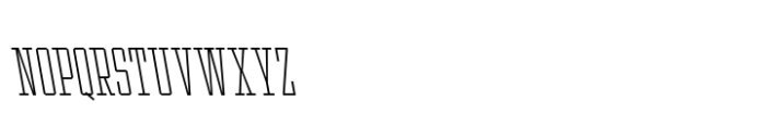 Ace Compressed Thin Left Font LOWERCASE