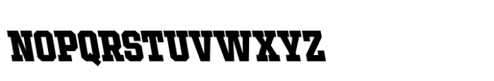 Ace Condensed Bold Left Font LOWERCASE