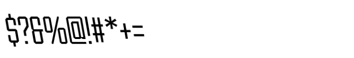 Ace Condensed Light Left Font OTHER CHARS