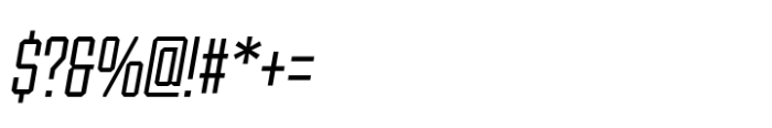Ace Condensed Light Right Font OTHER CHARS