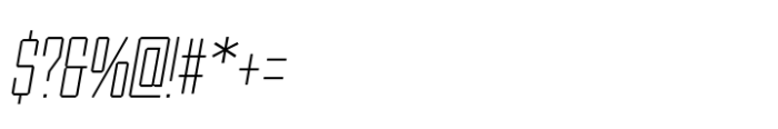 Ace Condensed Thin Right Font OTHER CHARS