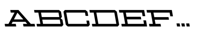 Ace Extended Regular Left Font UPPERCASE