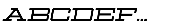 Ace Extended Regular Right Font UPPERCASE