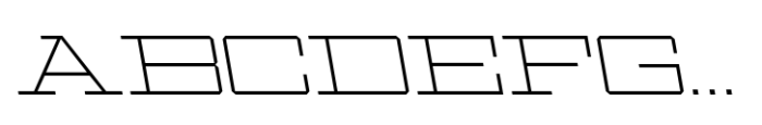 Ace Extended Thin Left Font UPPERCASE