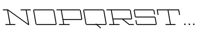 Ace Extended Thin Left Font UPPERCASE